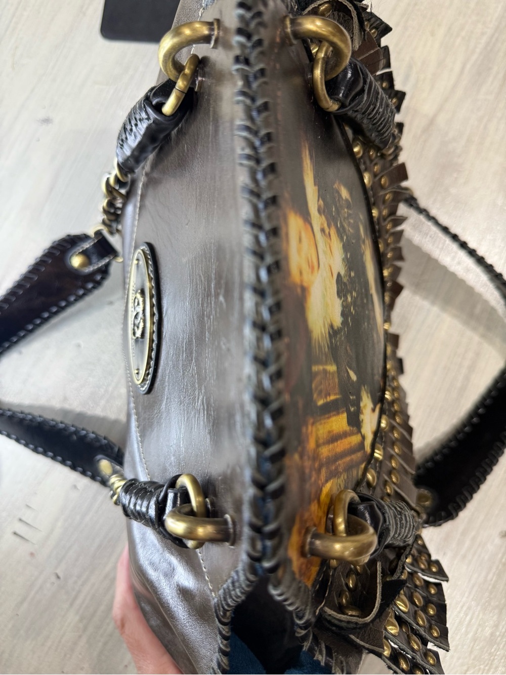 Sharif Artisan Series Limited Edition Renaissance Studded Handbag #98/200 COA - Picture 8 of 16